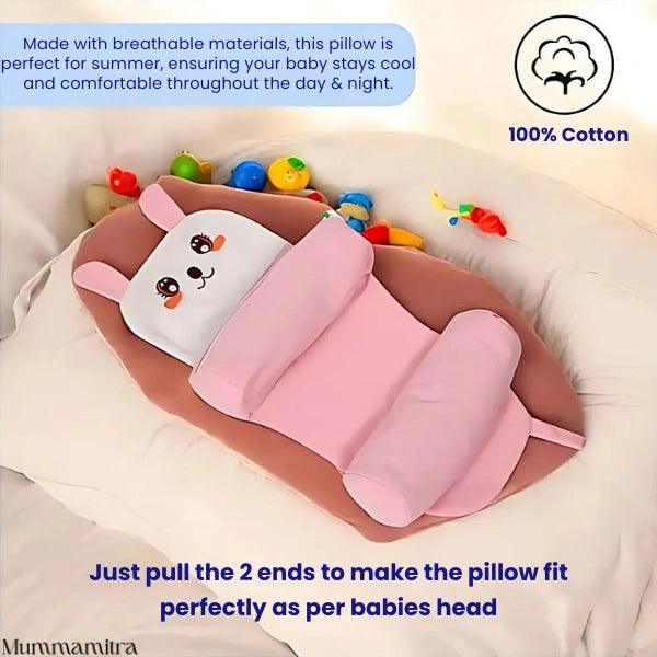 Baby Head Shape Protection | Adjustable Fit | Cotton-Soft Sleep Pillow