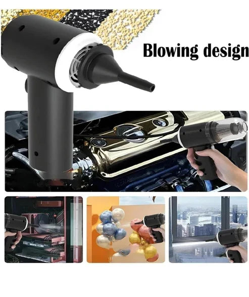 9000Pa Turbo Suction Cleaner | Cordless & Compact Design | Dual Function for Car, Home, office & More